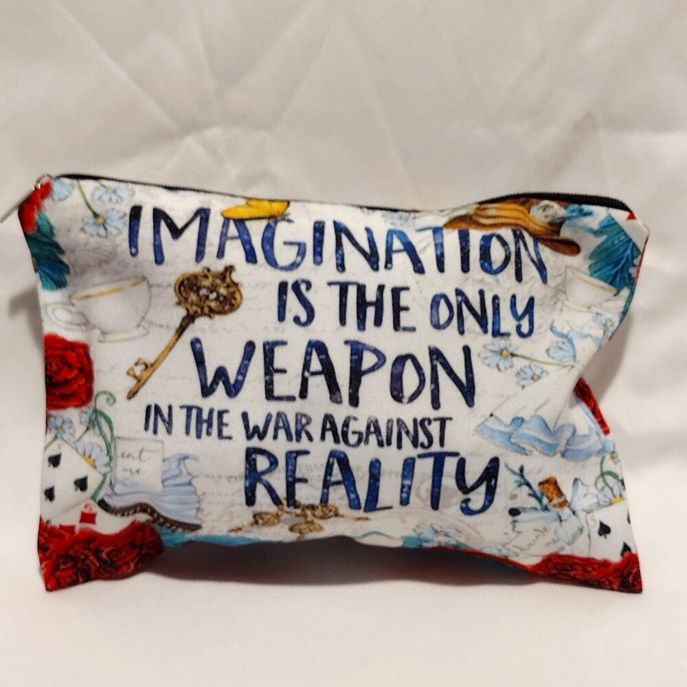 Alice "Imagination is..." Versatile Carry-All Zipper Pouch